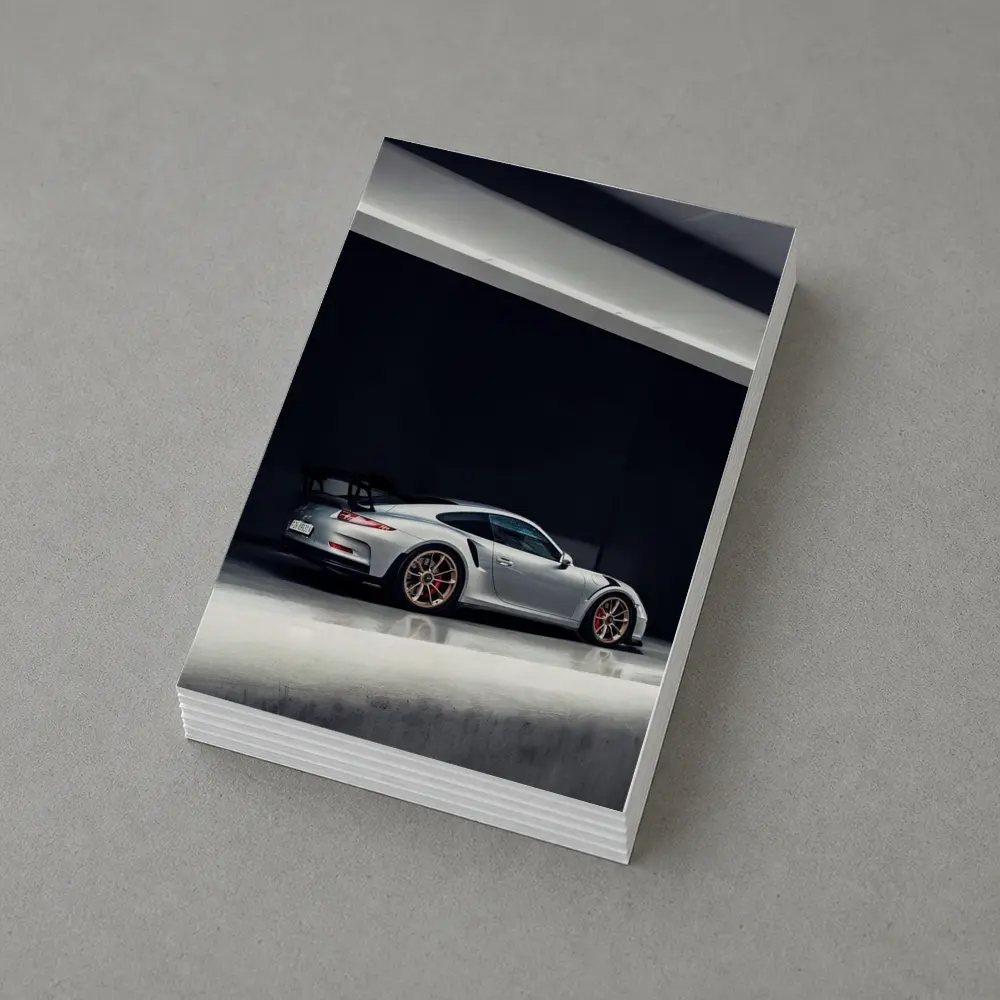 Porsche 911 GT3 RS Silver Garage – Postcards
