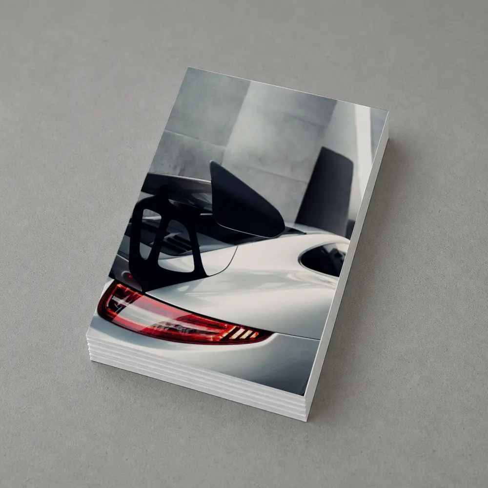 Porsche 911 GT3 White Rear Spoiler Detail – Postcards