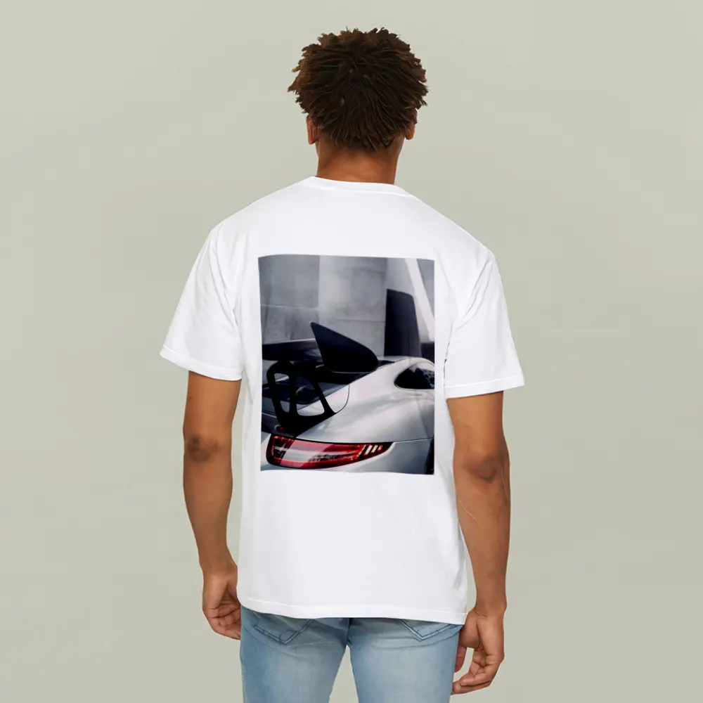 Porsche 911 GT3 White Rear Spoiler Detail – T-Shirts