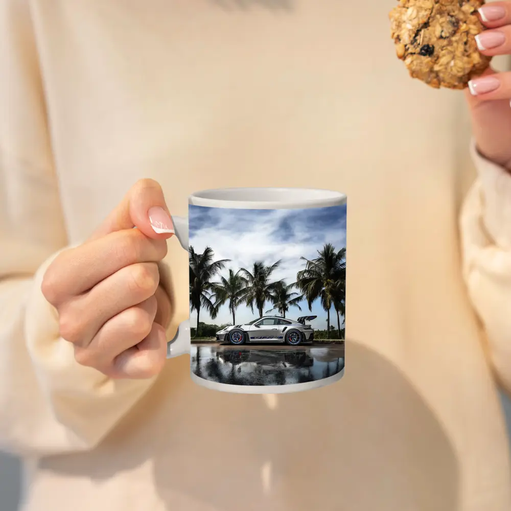 Porsche 911 GT3 RS Silver Palm Trees – Mugs
