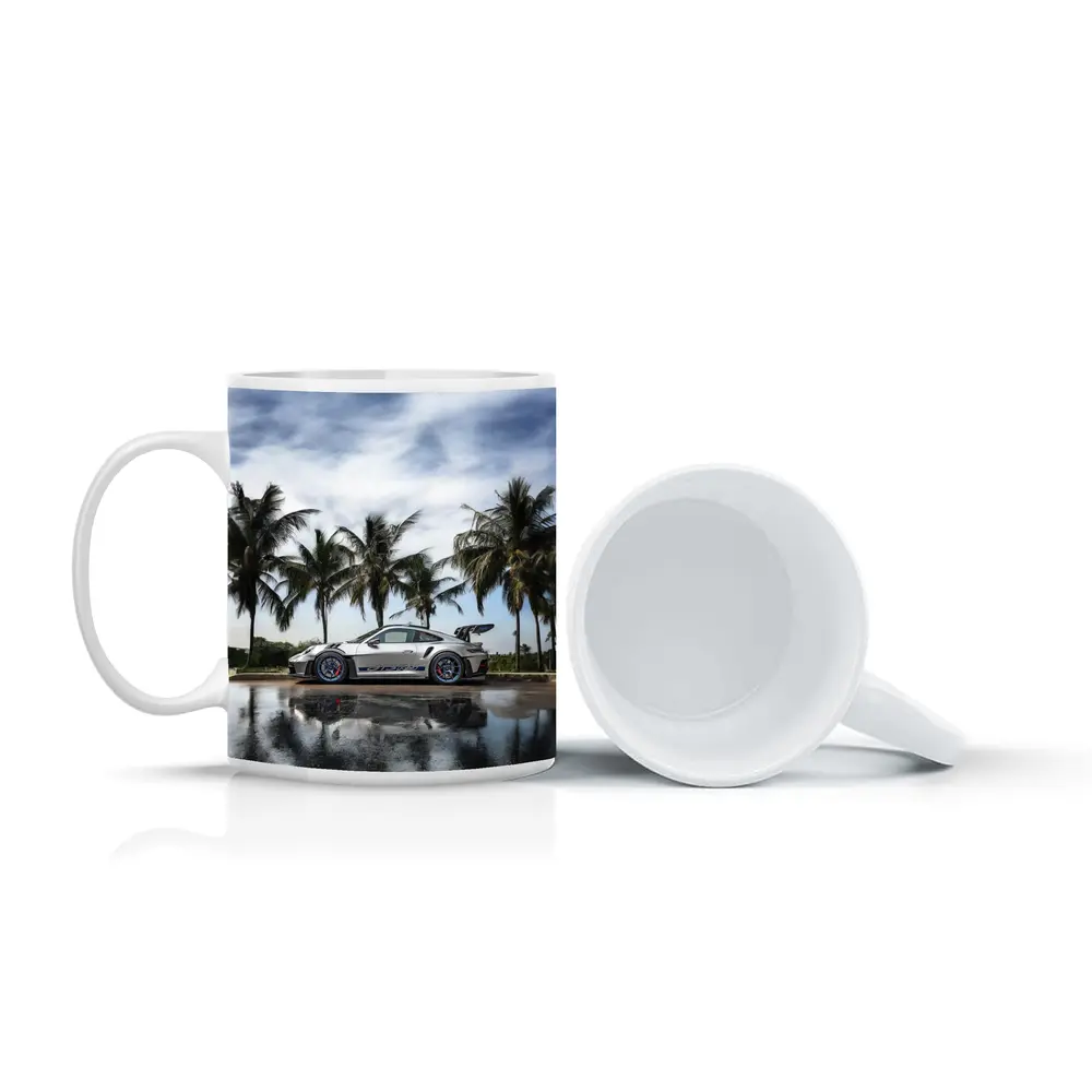 Porsche 911 GT3 RS Silver Palm Trees – Mugs