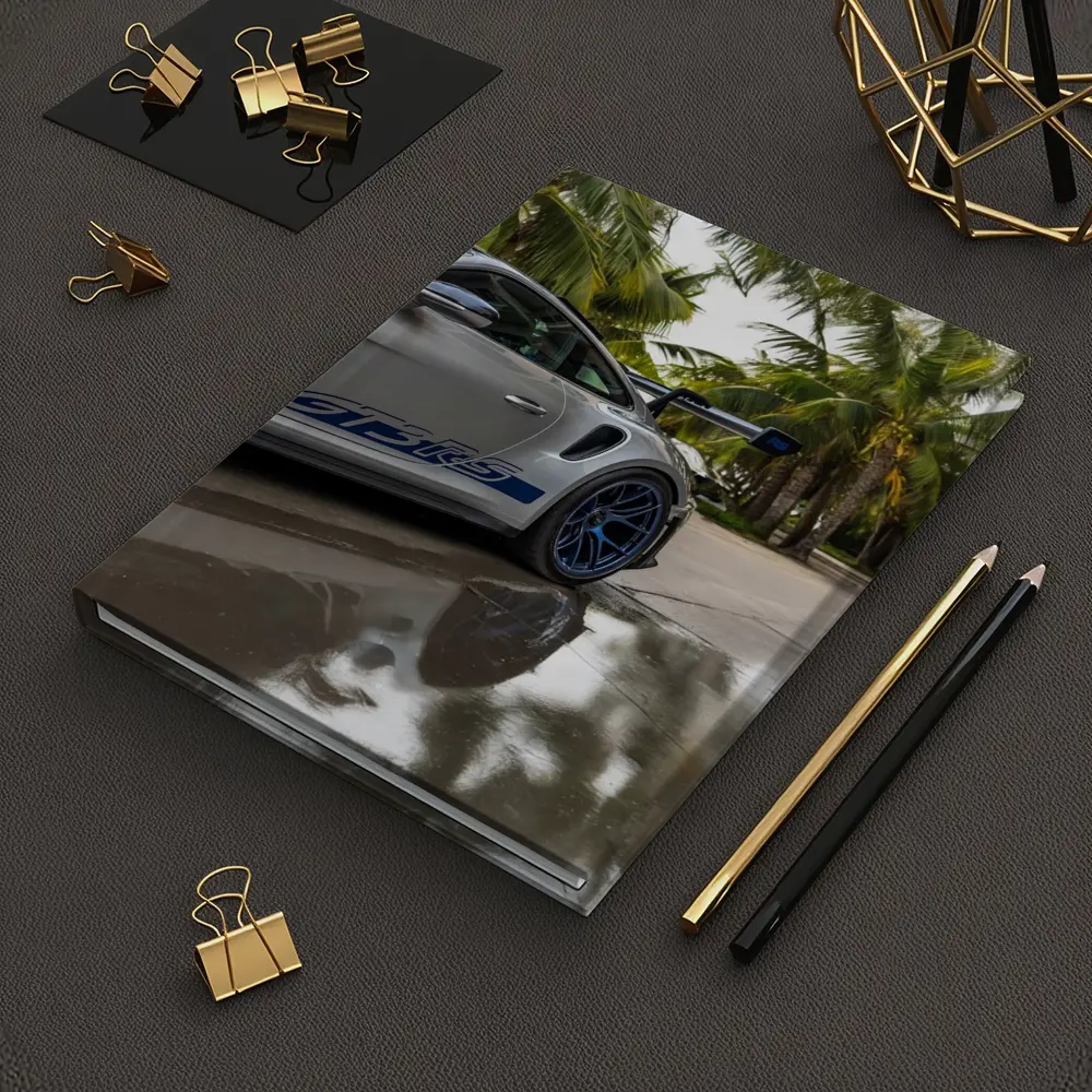 Porsche GT3 RS Gray Under Palm Trees – Notebooks