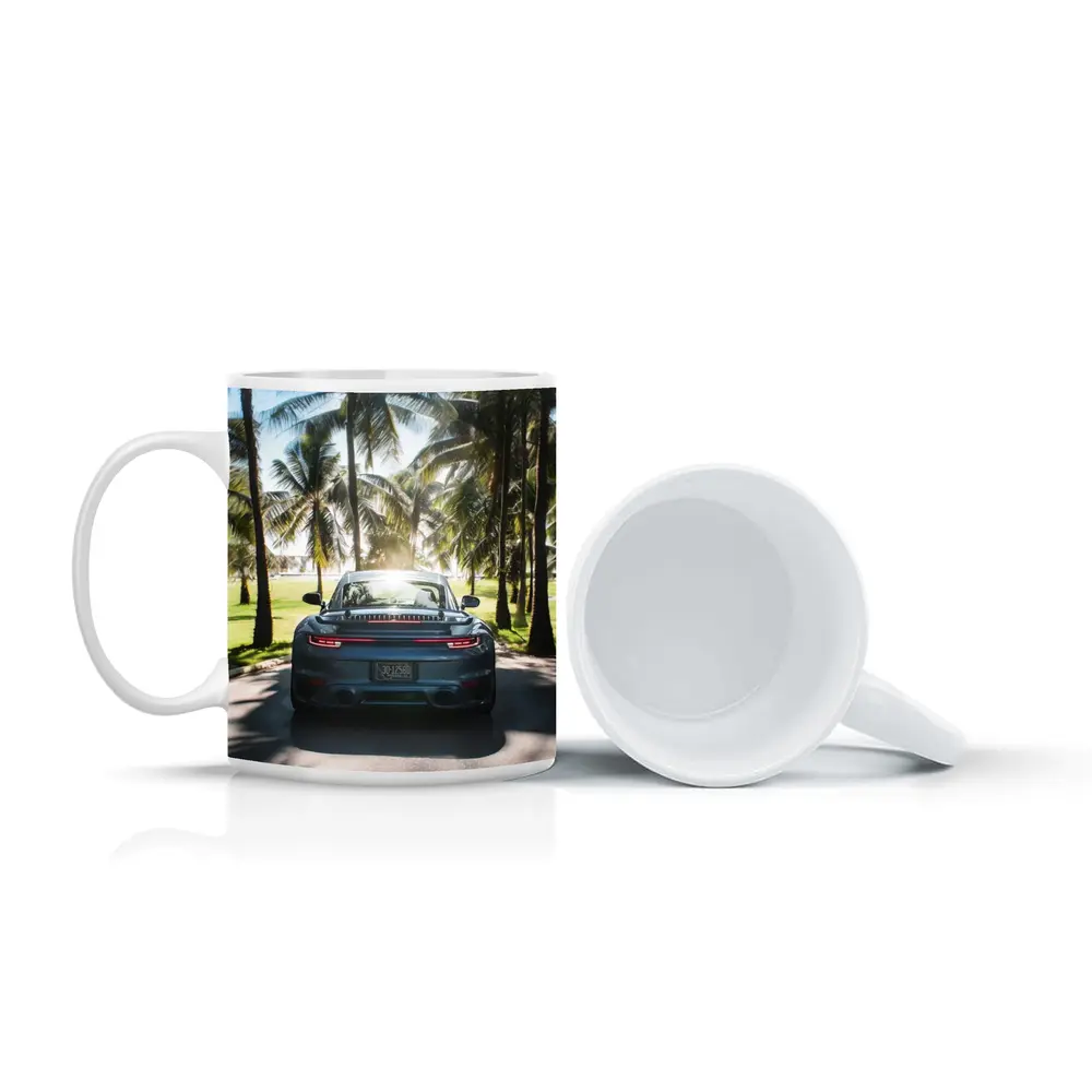 Porsche 911 Rear View Palm Trees – Mugs