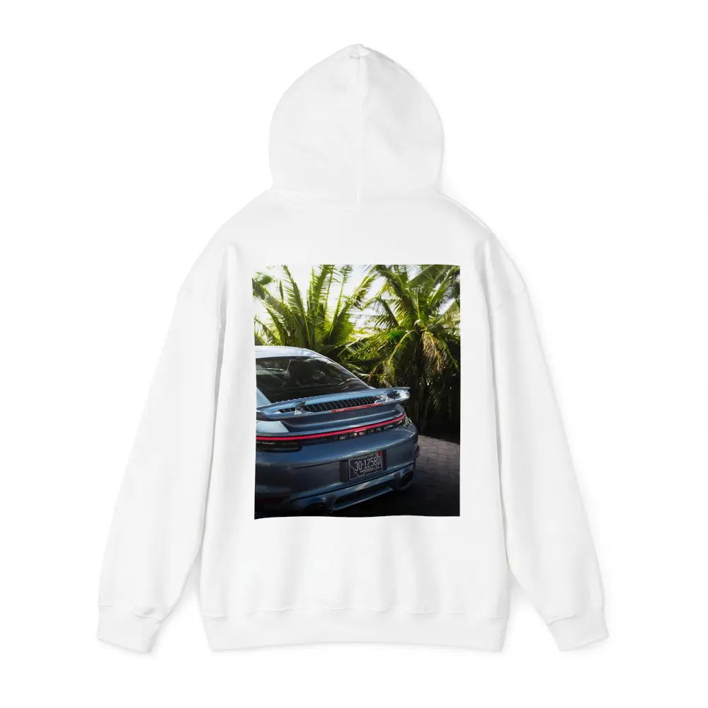 Porsche 911 Rear Blue Tropical Palm Trees – Hoodies