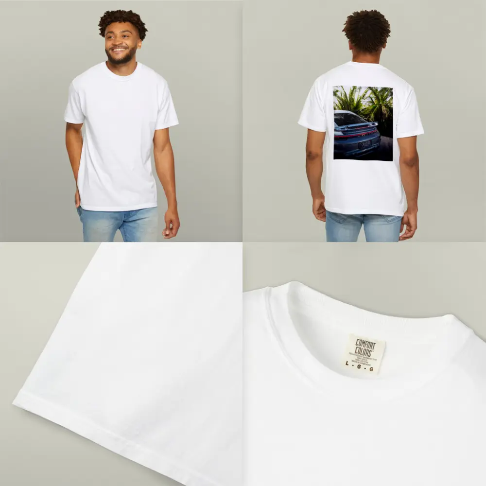 Porsche 911 Rear Blue Tropical Palm Trees – T-Shirts