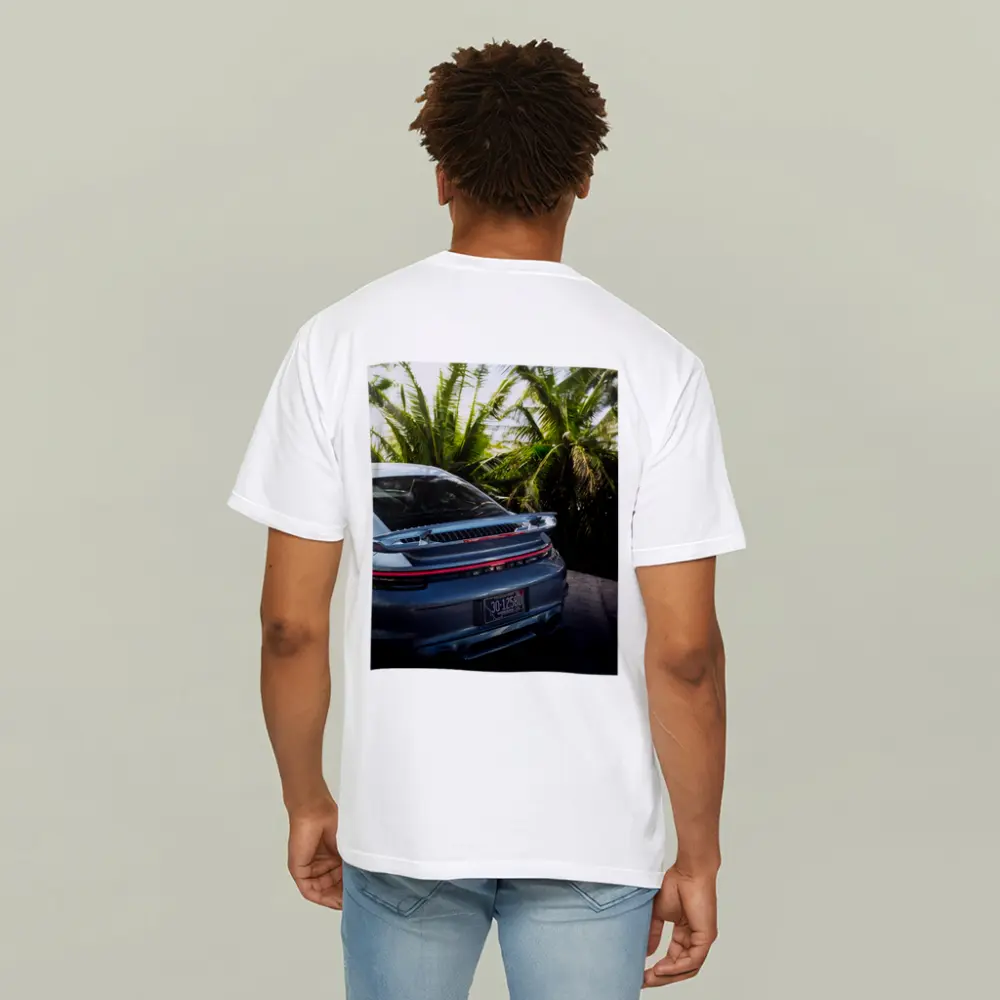 Porsche 911 Rear Blue Tropical Palm Trees – T-Shirts