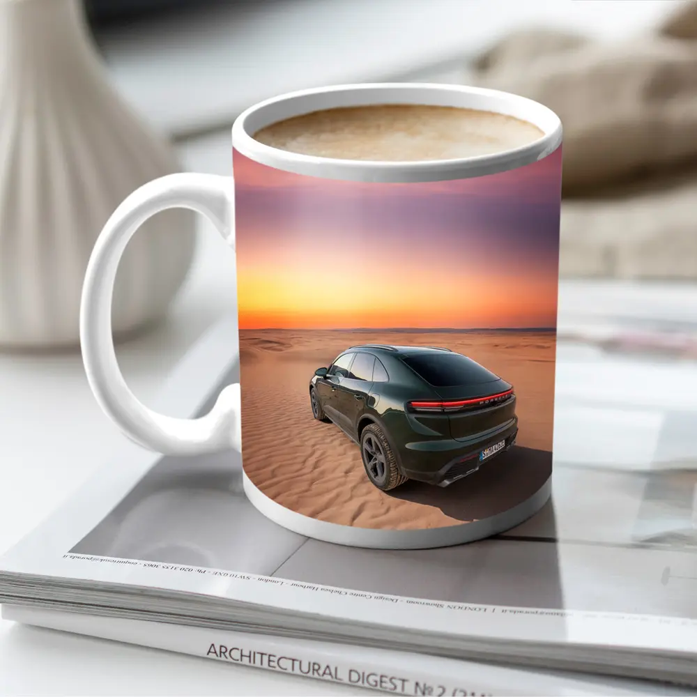 Porsche Macan Green Desert Sunset Dunes – Mugs