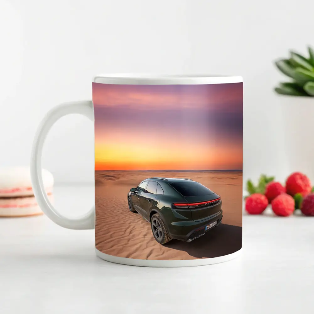 Porsche Macan Green Desert Sunset Dunes – Mugs