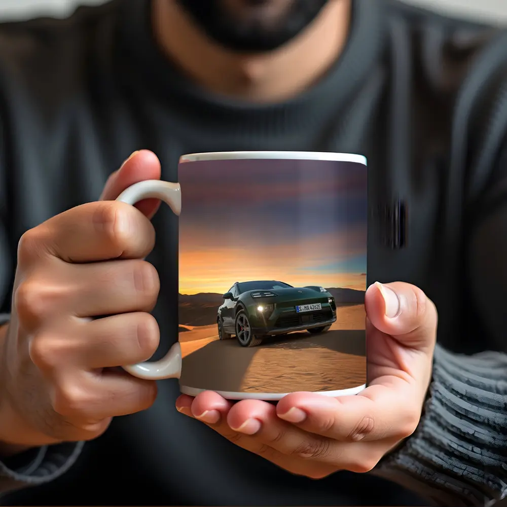 Porsche Macan Green Desert Sunset Dunes – Mugs