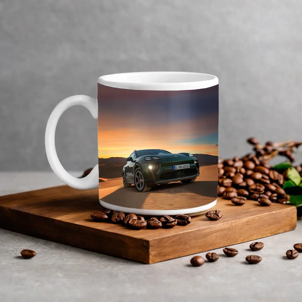 Porsche Macan Green Desert Sunset Dunes – Mugs