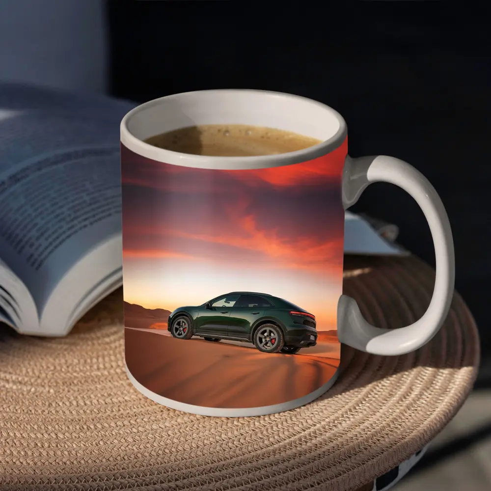 Porsche Macan Green Desert Sunset Dunes – Mugs