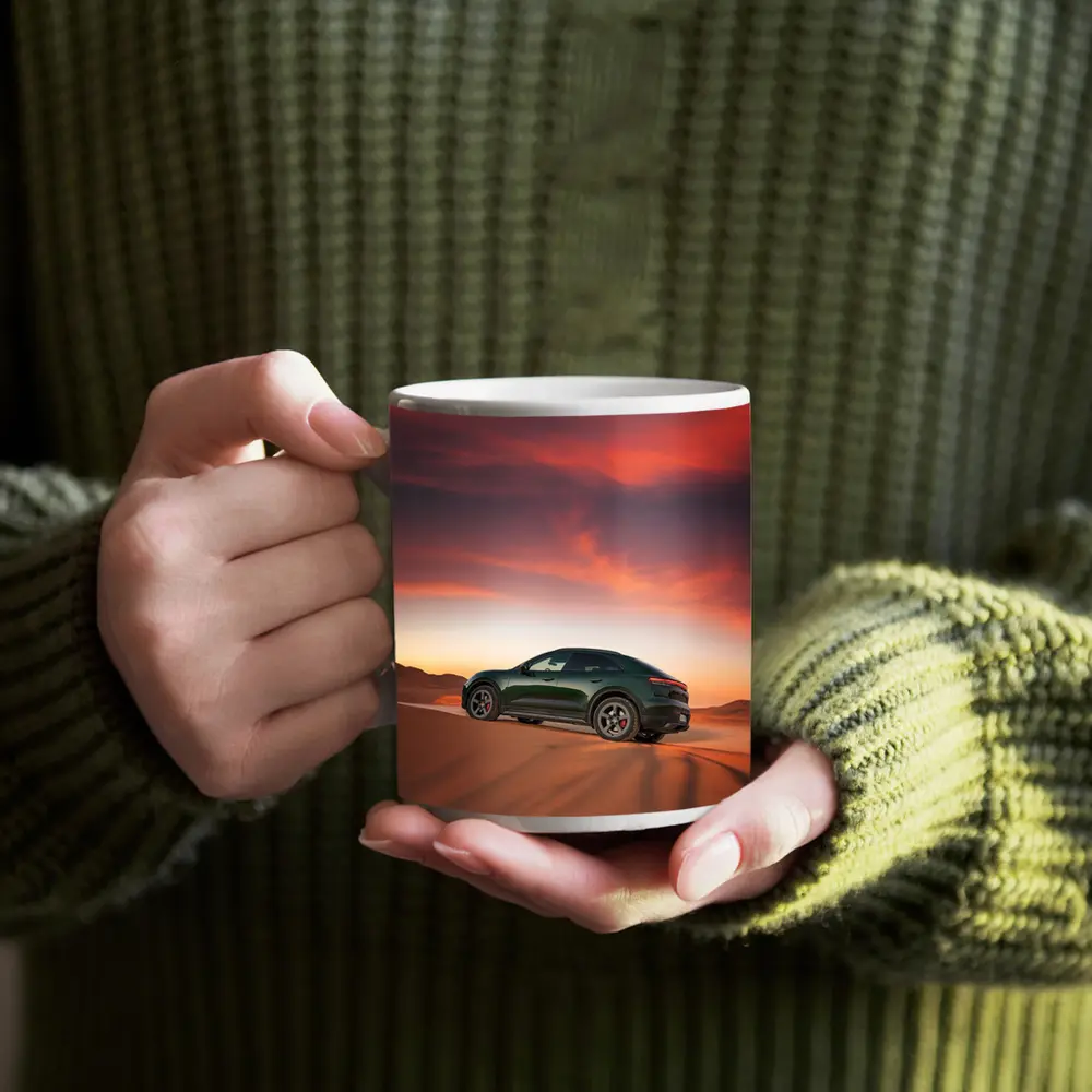 Porsche Macan Green Desert Sunset Dunes – Mugs