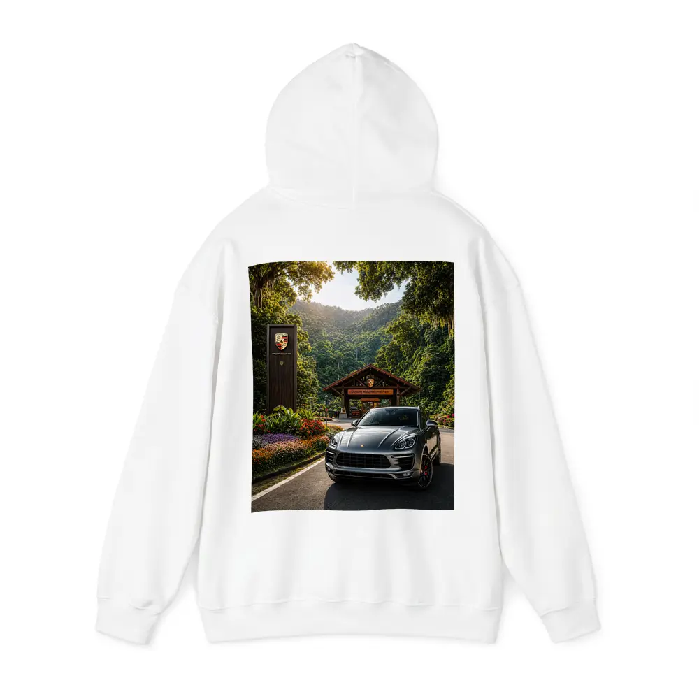 Porsche Macan Parked at Tropical National Park – Hoodies