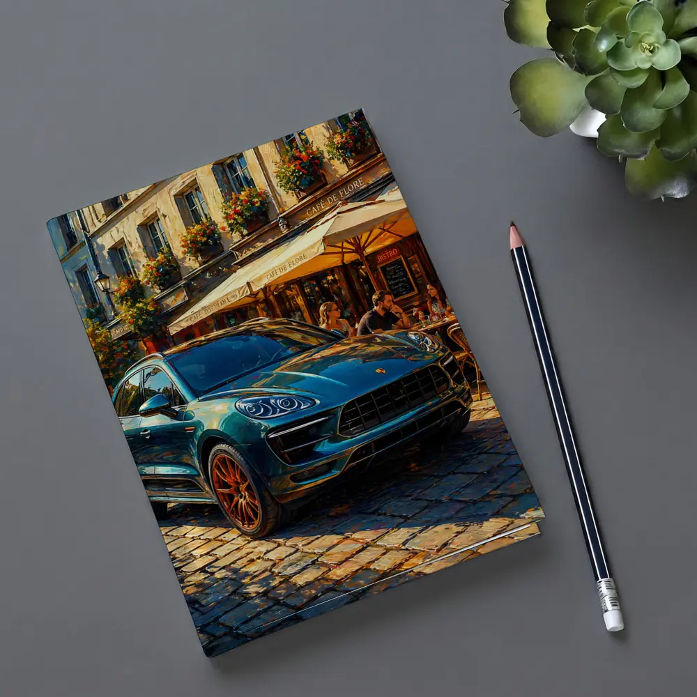Porsche Macan Green SUV Paris Street – Notebooks
