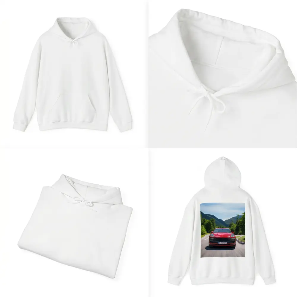 Red Porsche Macan GTS Mountain Road Drive – Hoodies