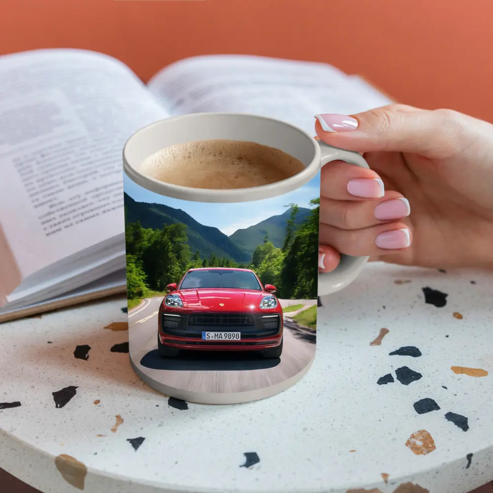 Red Porsche Macan GTS Mountain Road Drive – Mugs