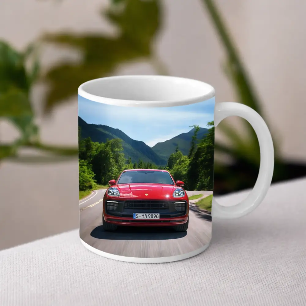Red Porsche Macan GTS Mountain Road Drive – Mugs