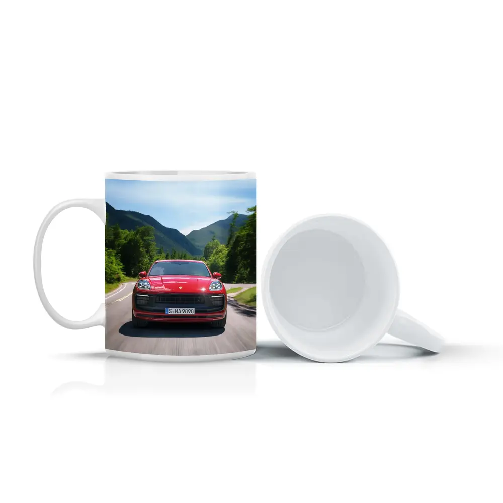Red Porsche Macan GTS Mountain Road Drive – Mugs