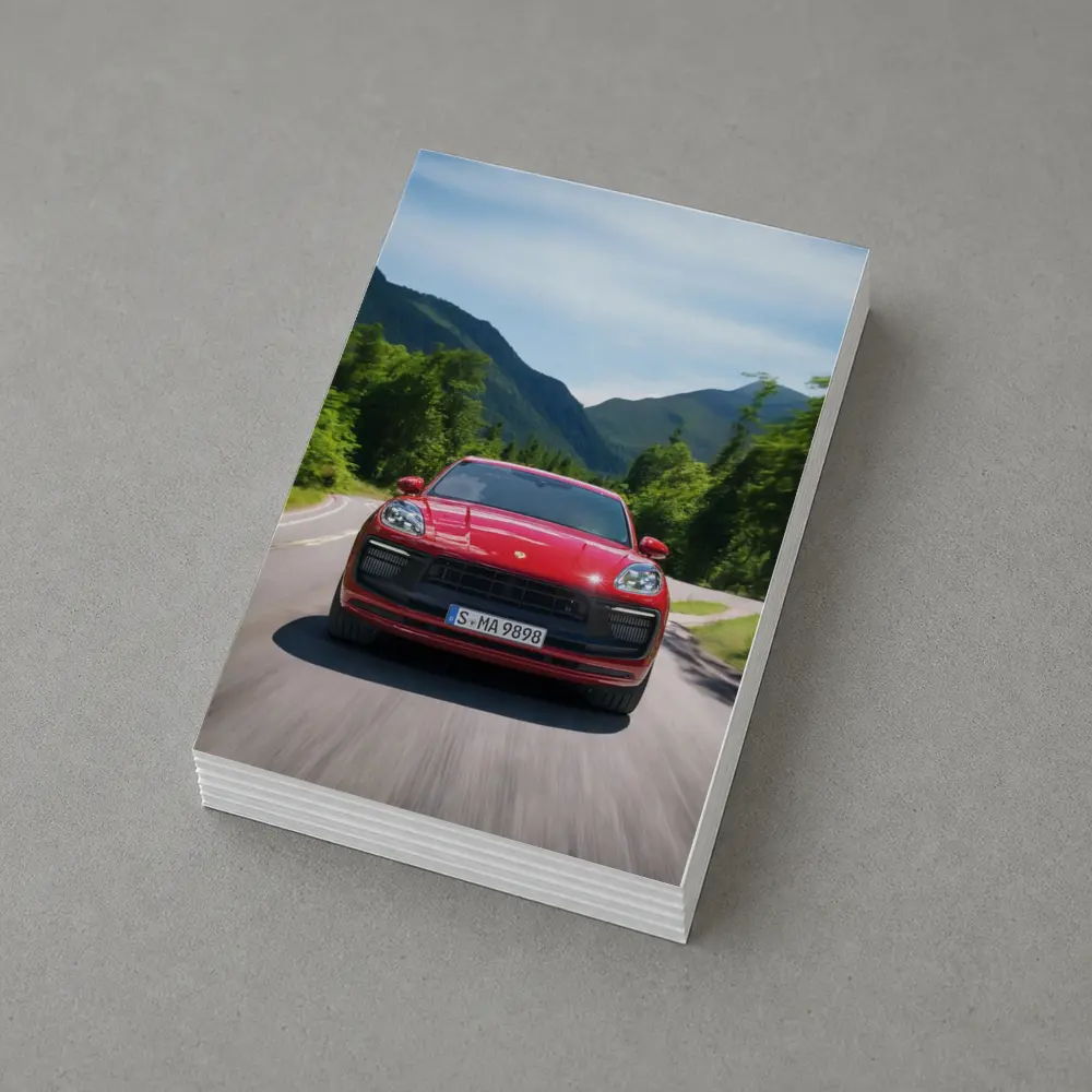 Red Porsche Macan GTS Mountain Road Drive – Postcards