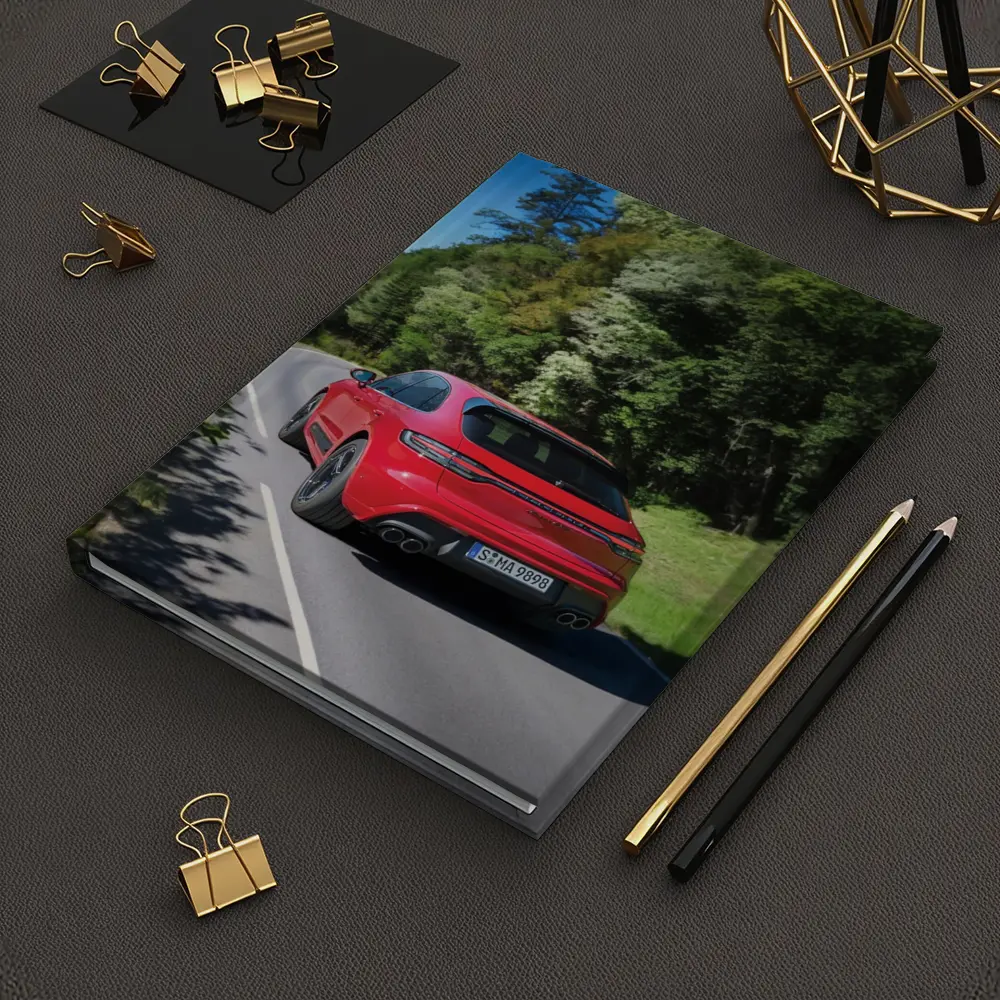 Porsche Macan GTS Red On Forest Road – Notebooks