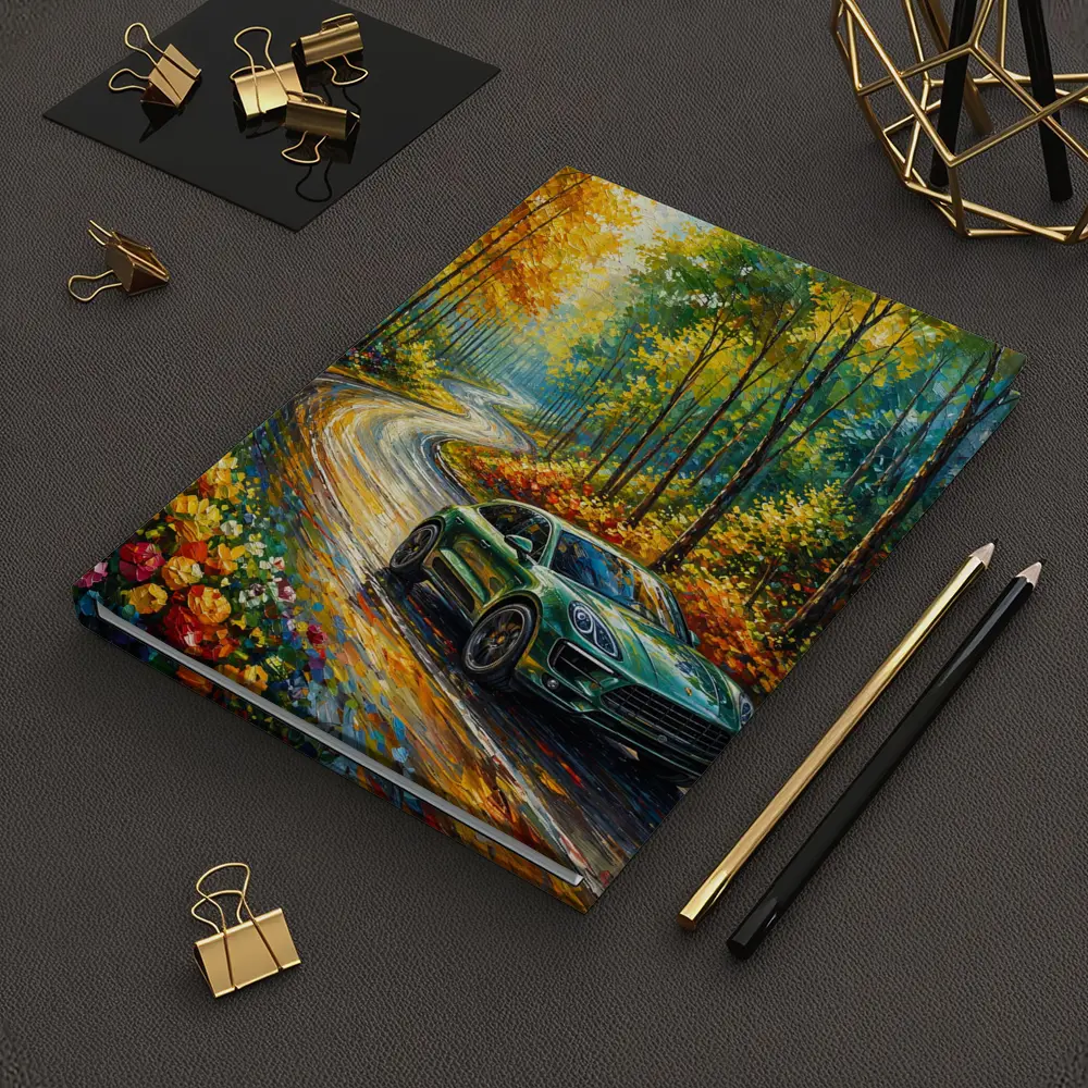 Porsche Macan Green Impressionist Forest Road – Notebooks