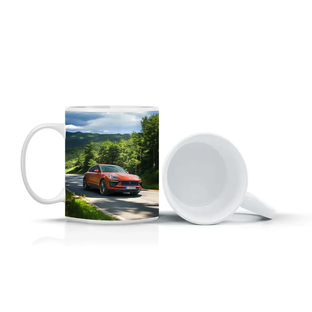 Porsche Macan S Orange Forest Road Drive – Mugs