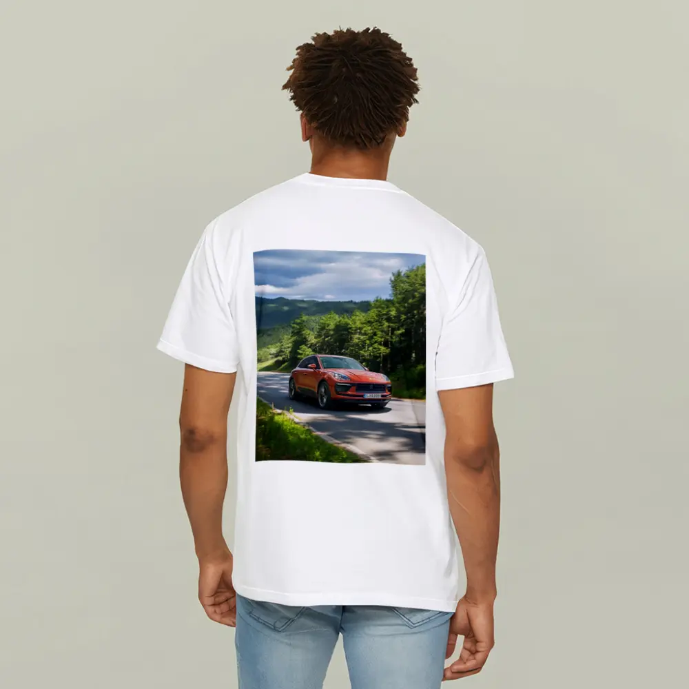 Porsche Macan S Orange Forest Road Drive – T-Shirts