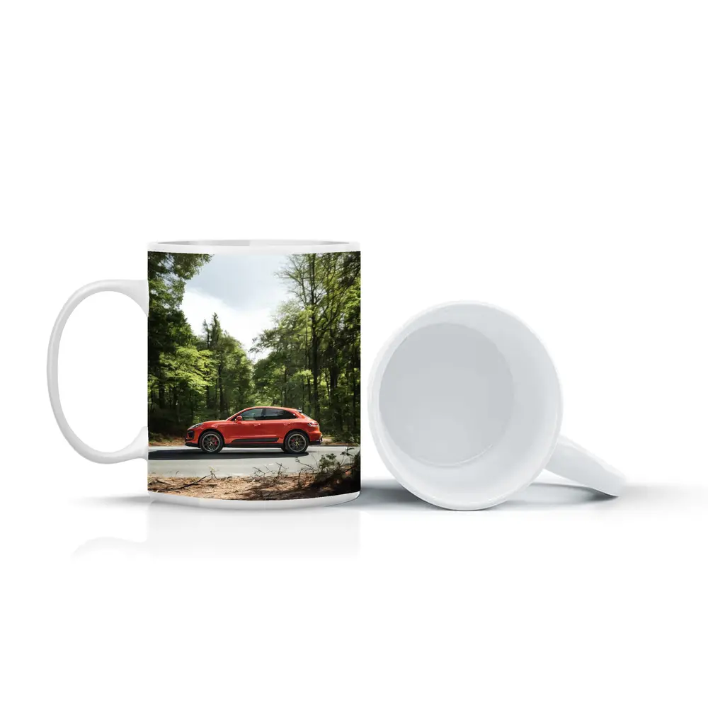 Porsche Macan S Red Forest Road – Mugs
