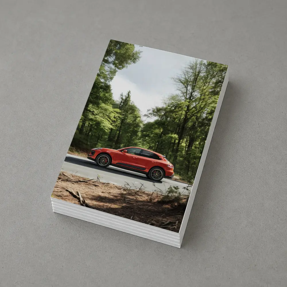 Porsche Macan S Red Forest Road – Postcards