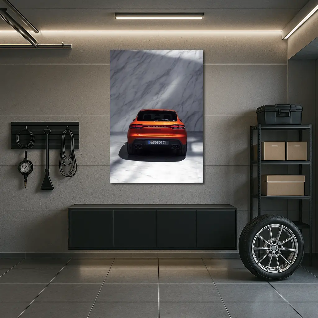 Porsche Macan S Rear Marble Wall – Wall Art