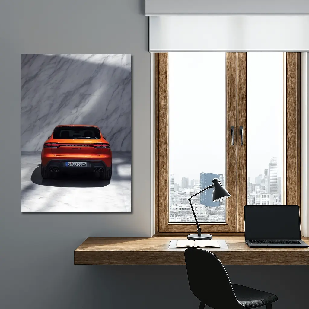 Porsche Macan S Rear Marble Wall – Wall Art