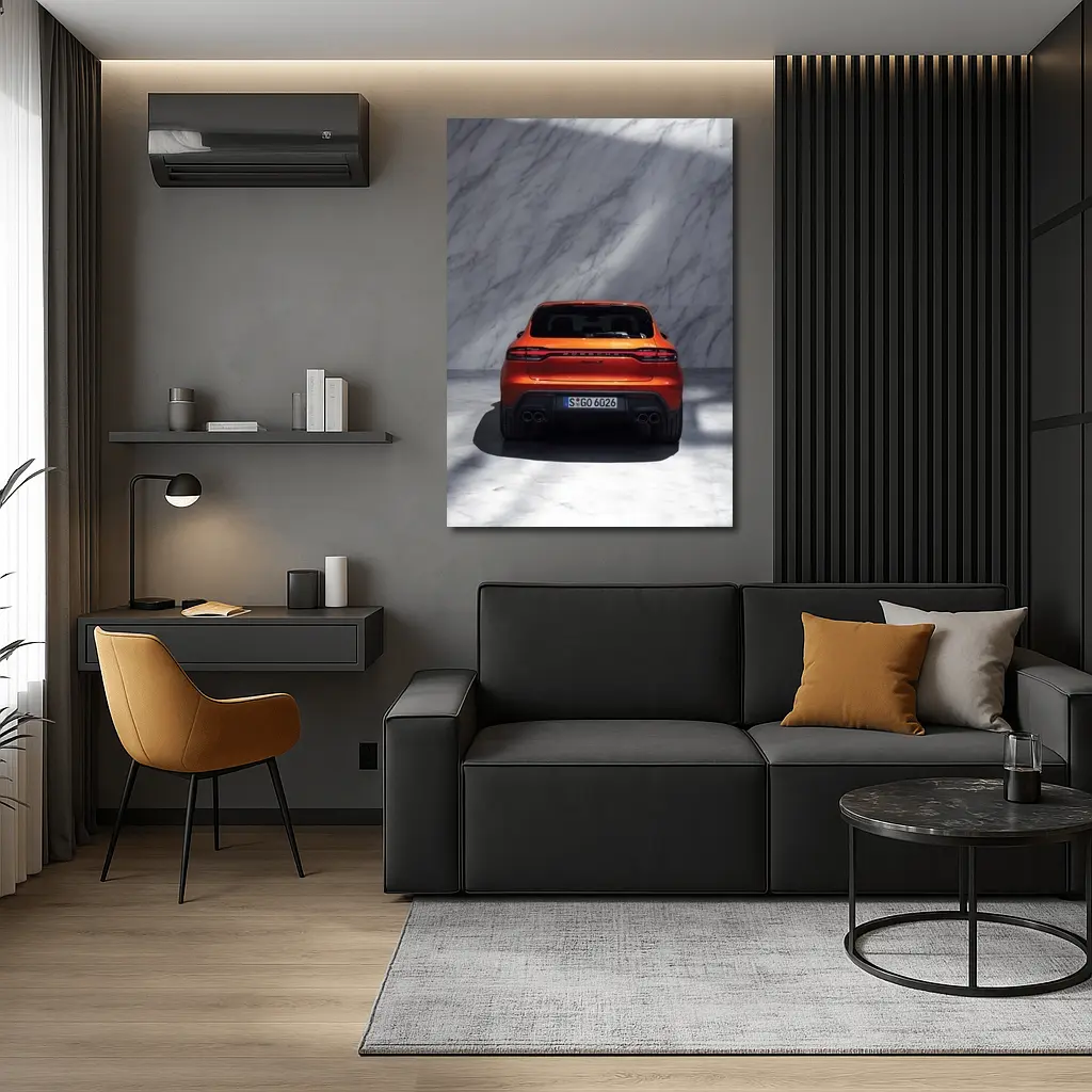 Porsche Macan S Rear Marble Wall – Wall Art