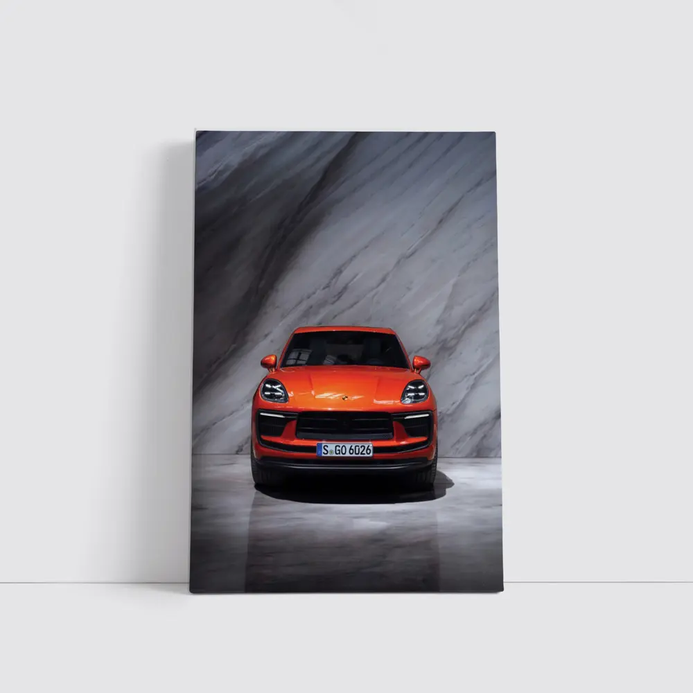Porsche Macan S Orange Marble Studio – Wall Art