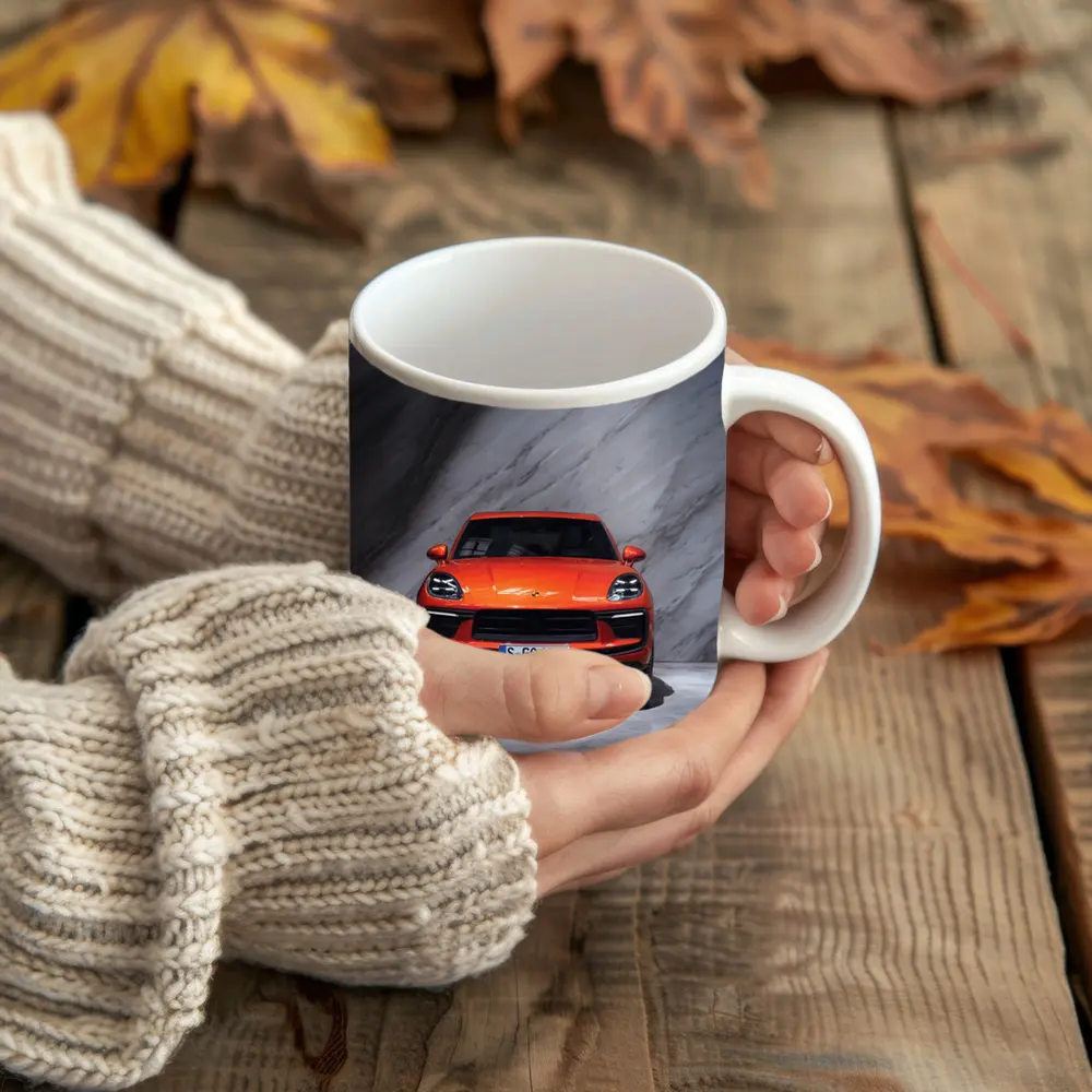 Porsche Macan S Orange Marble Studio – Mugs