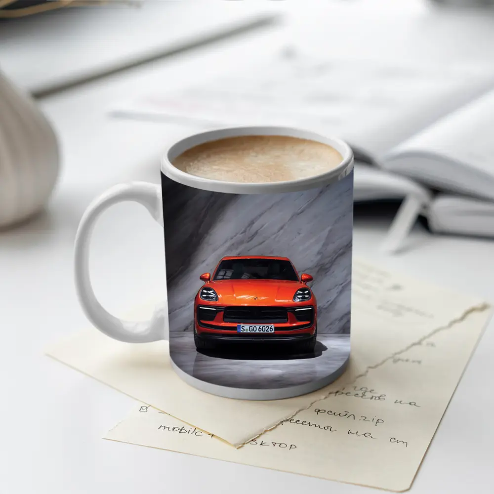 Porsche Macan S Orange Marble Studio – Mugs