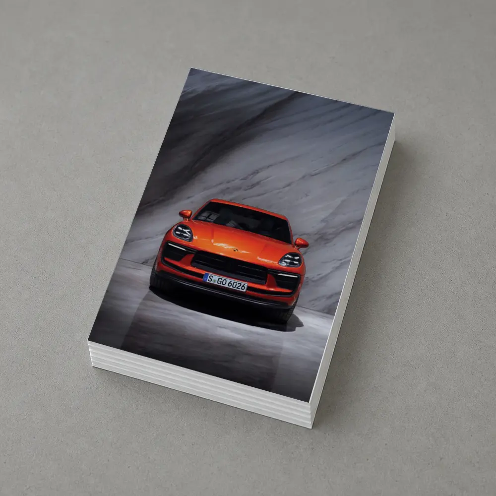 Porsche Macan S Orange Marble Studio – Postcards