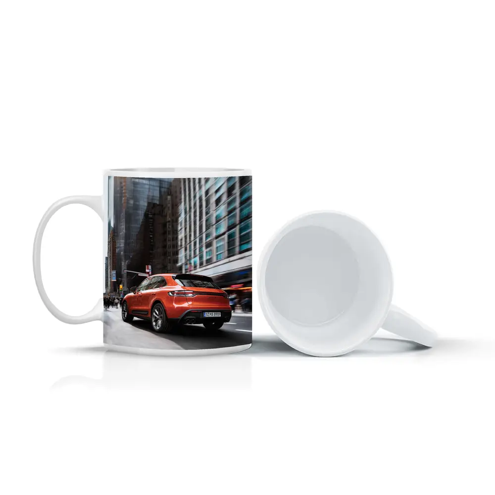 Porsche Macan S Orange City Street – Mugs