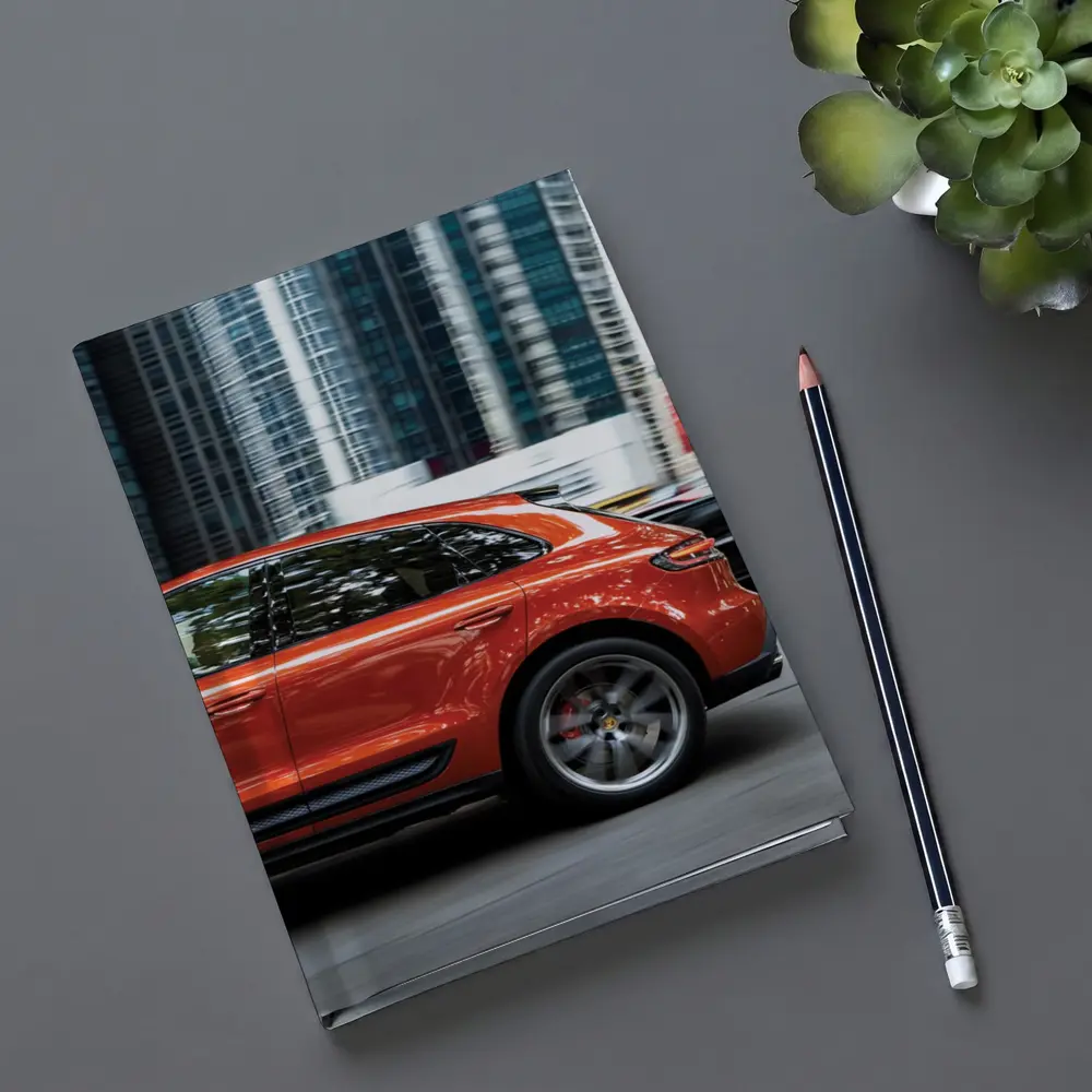 Porsche Macan S Orange City Skyscrapers – Notebooks
