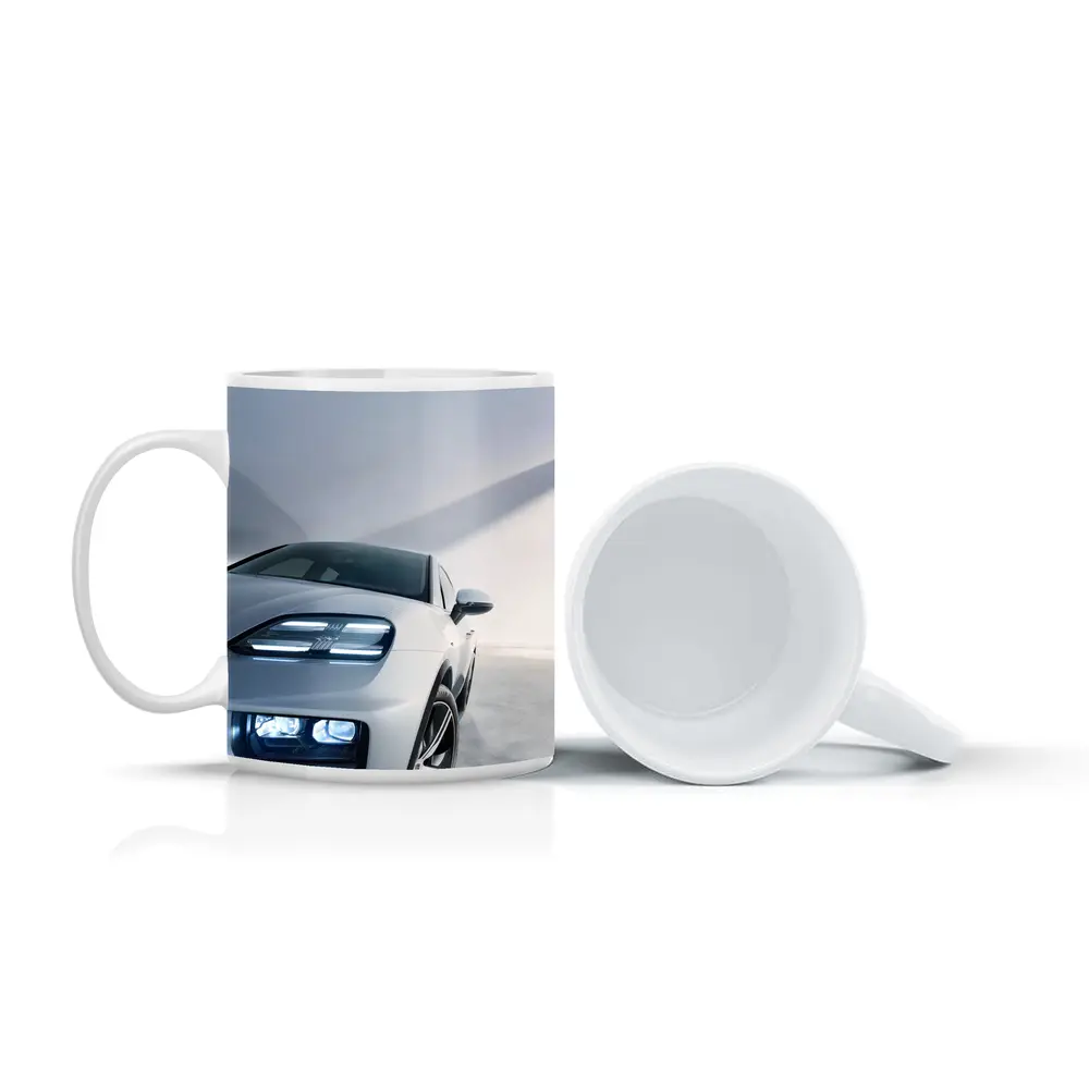 Porsche Macan White Minimal Studio Setting – Mugs