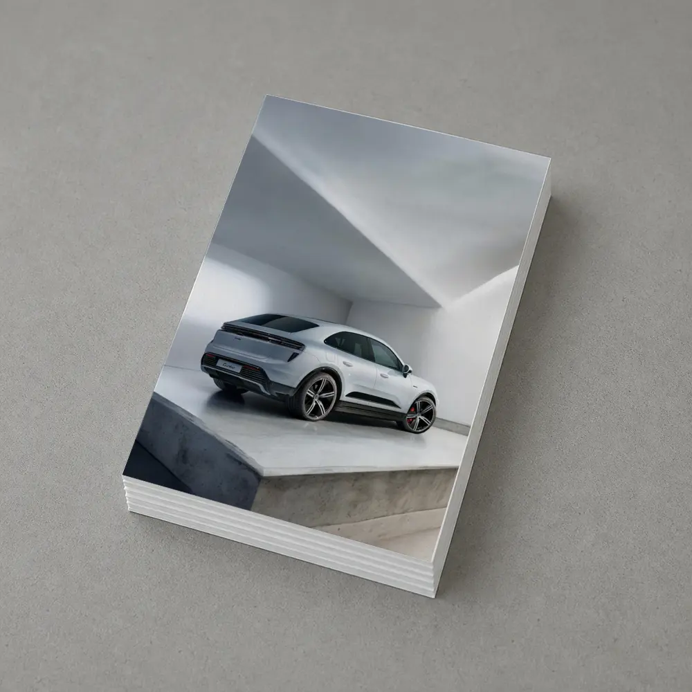 Porsche Macan Turbo White Studio Garage – Postcards