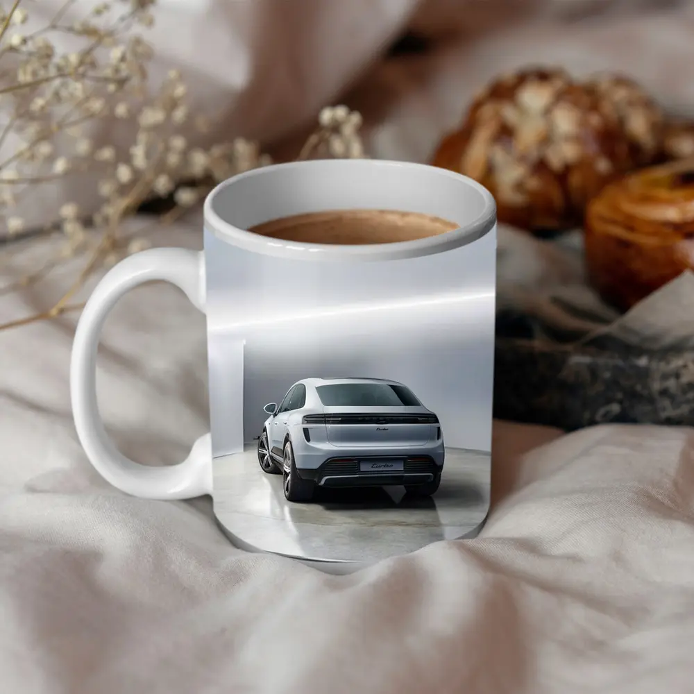 Porsche Macan Turbo Studio White Background – Mugs