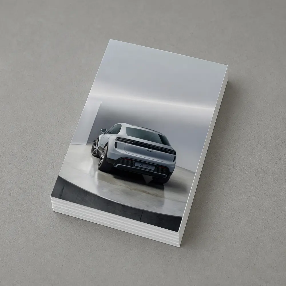 Porsche Macan Turbo Studio White Background – Postcards