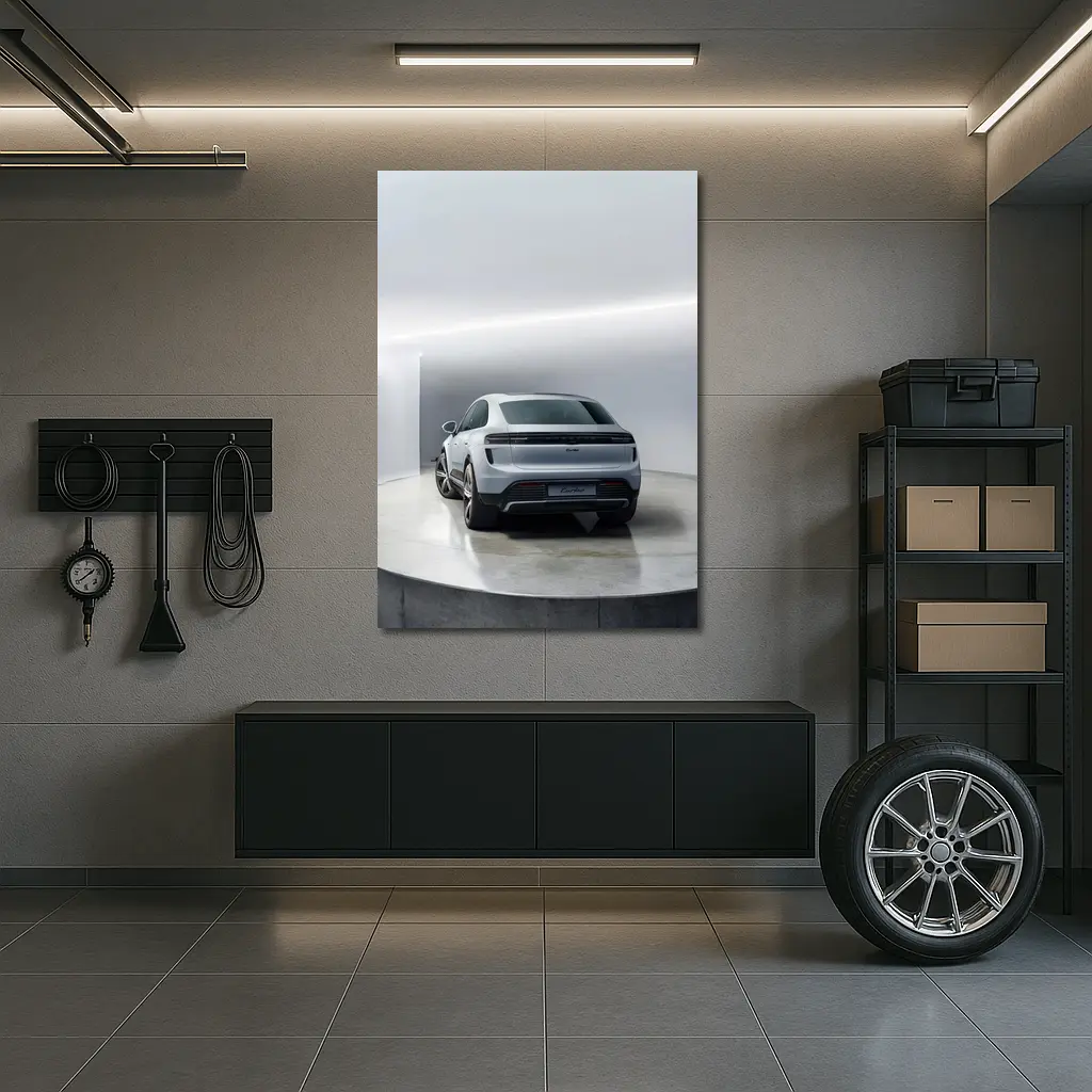 Porsche Macan Turbo Studio White Background – Wall Art