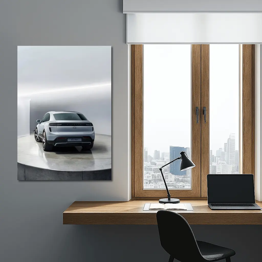 Porsche Macan Turbo Studio White Background – Wall Art