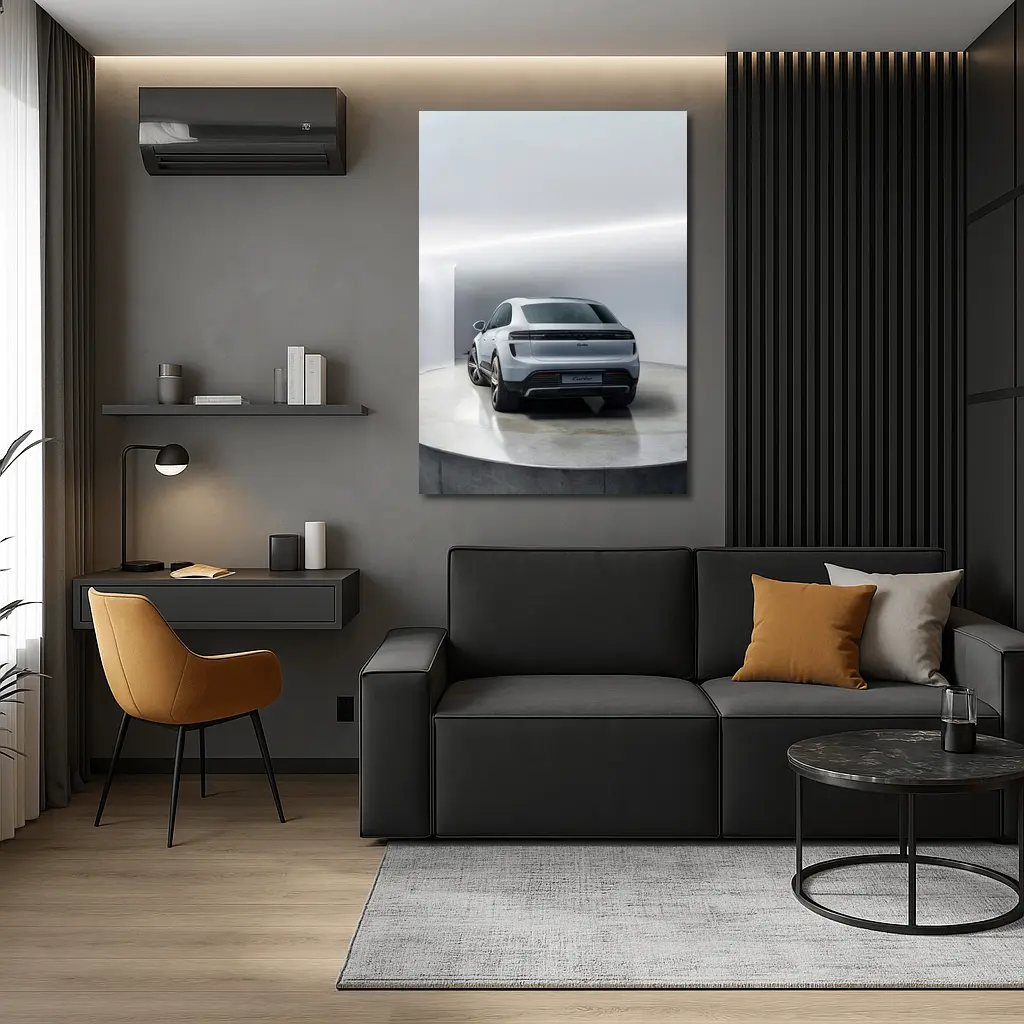 Porsche Macan Turbo Studio White Background – Wall Art