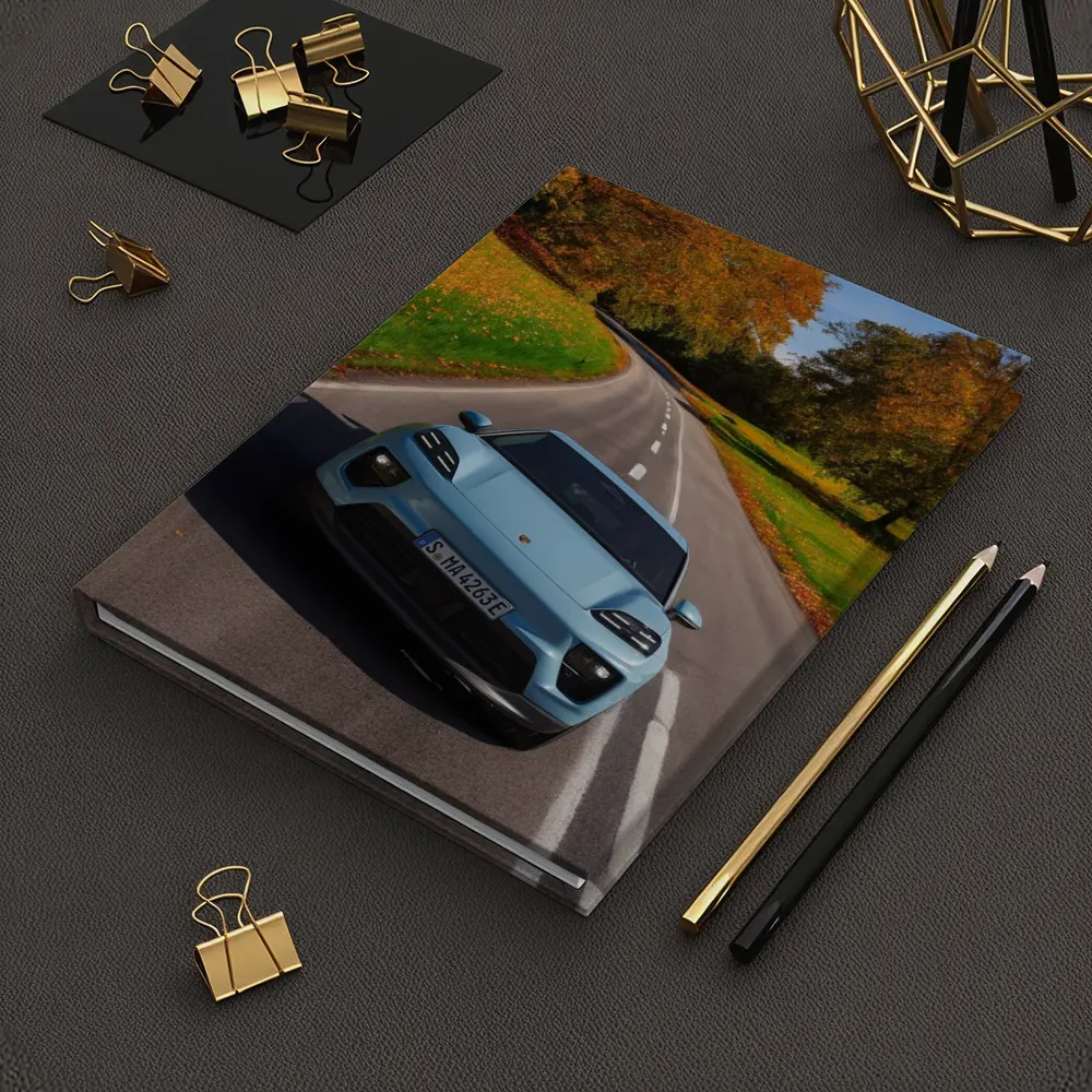 Porsche Macan Electric Blue Autumn Road Drive – Notebooks