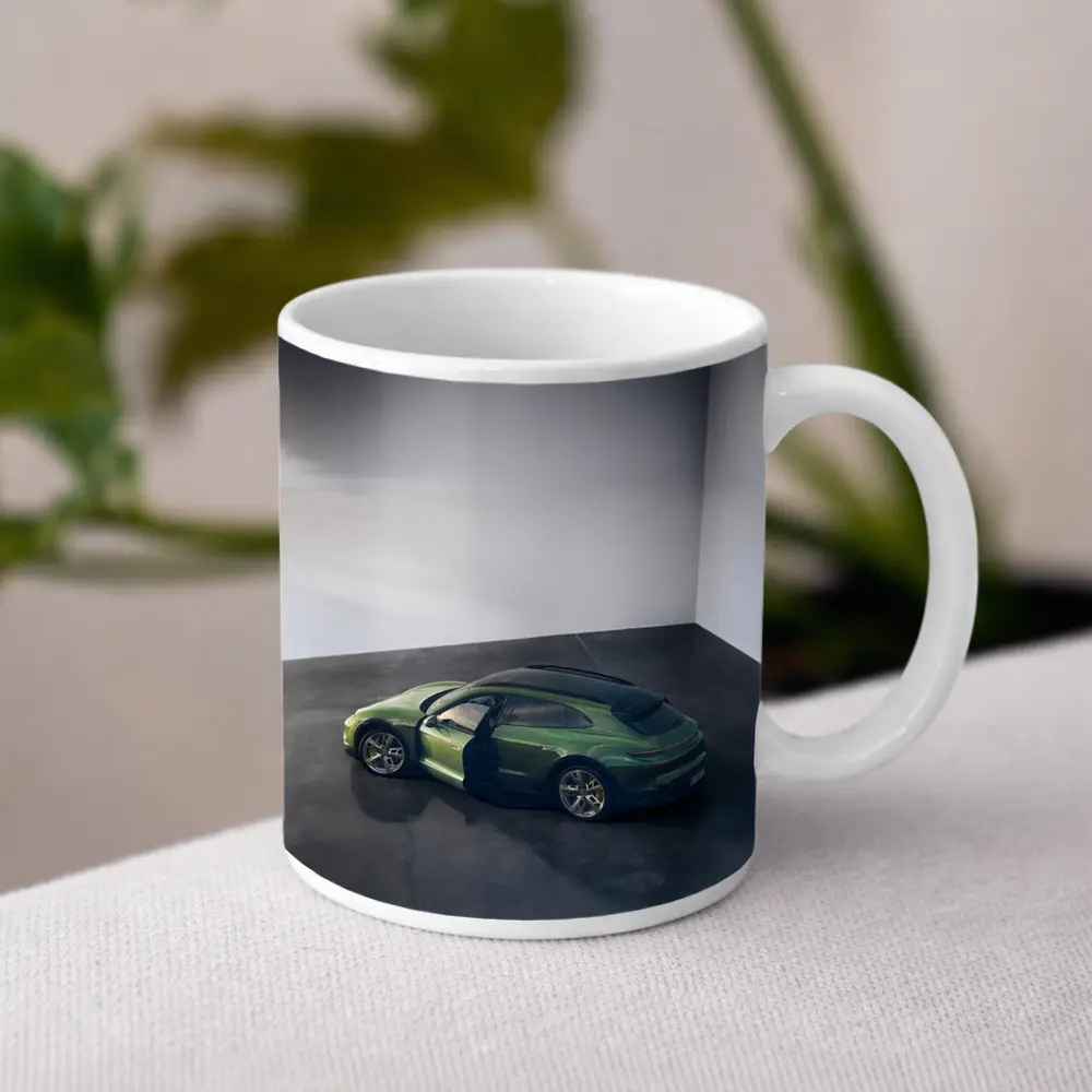 Porsche Macan Green Studio Overhead View – Mugs