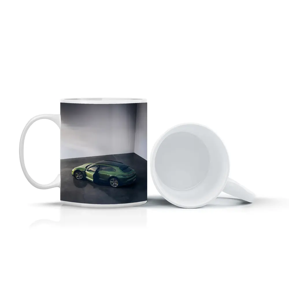 Porsche Macan Green Studio Overhead View – Mugs