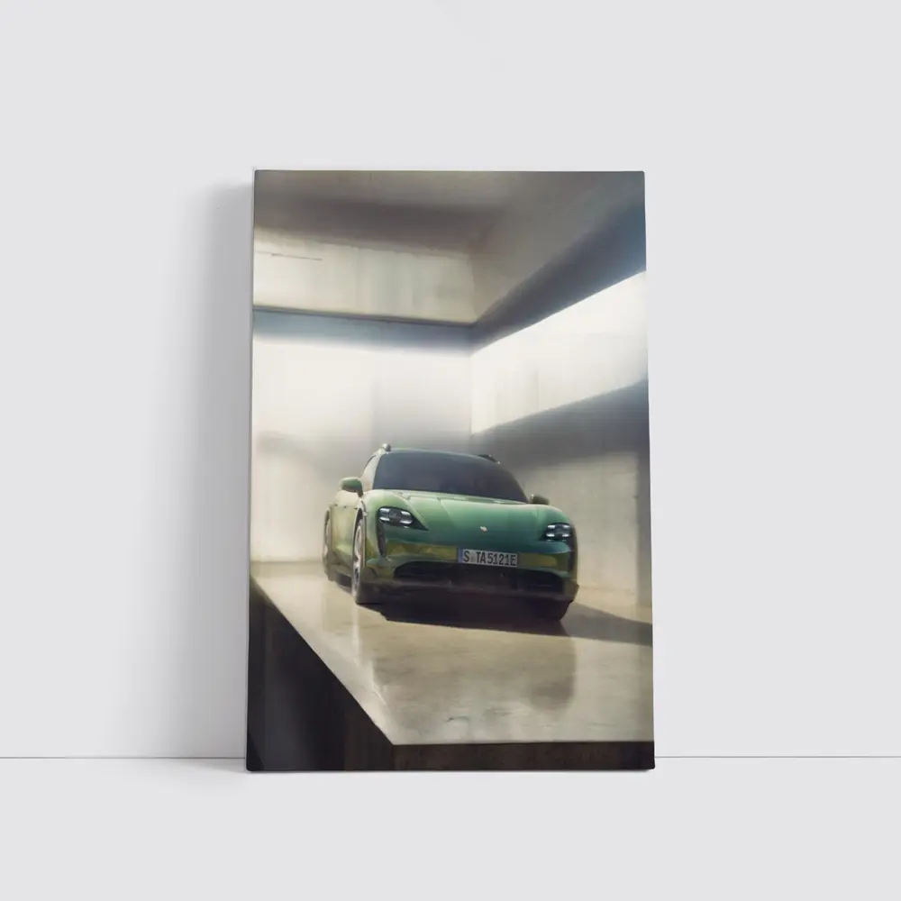 Porsche Taycan Sport Turismo Green Garage – Wall Art