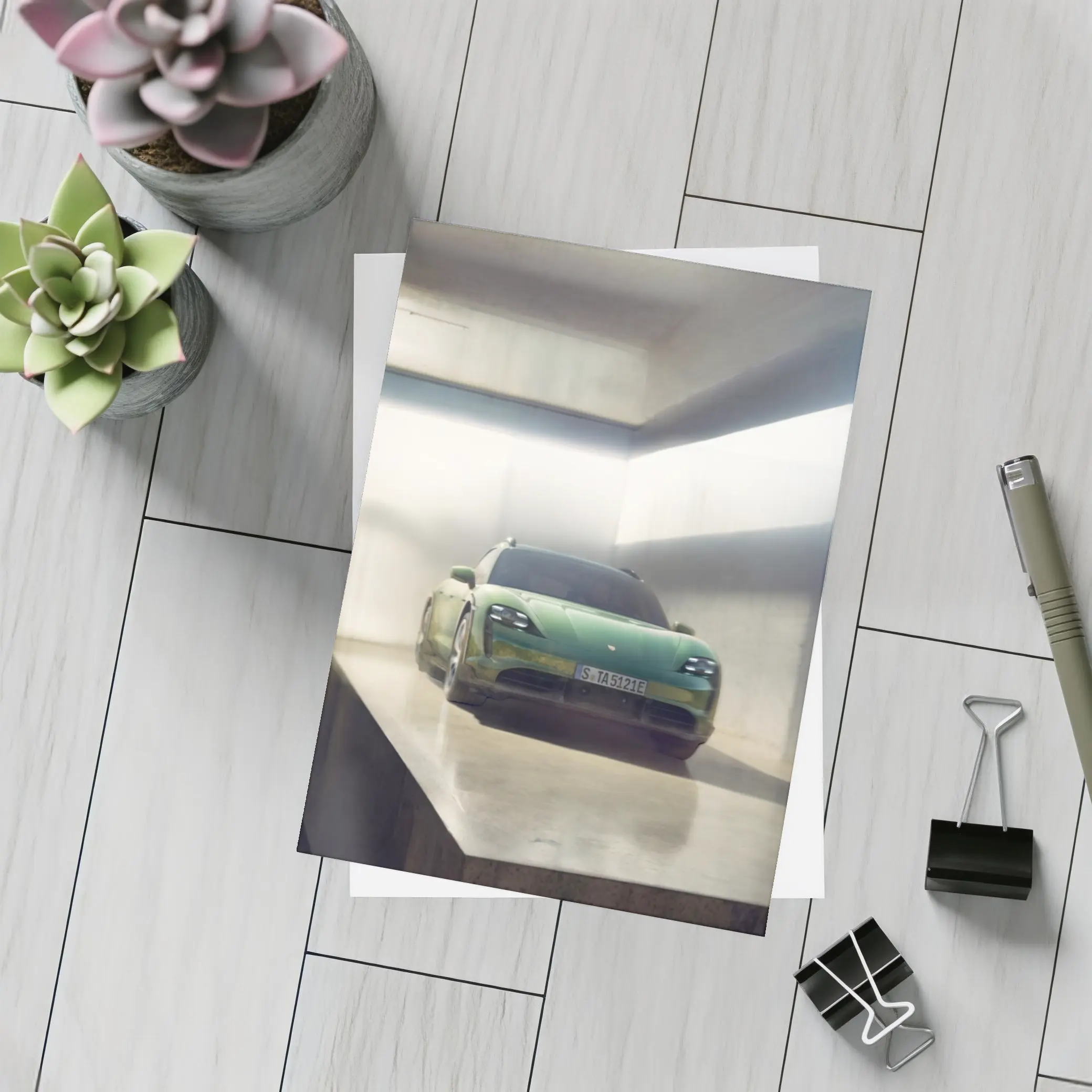 Porsche Taycan Sport Turismo Green Garage – Postcards